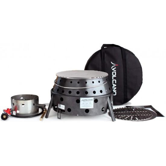 3 Grill/Stove Bundle Includes Lid and Cookbook, Grey