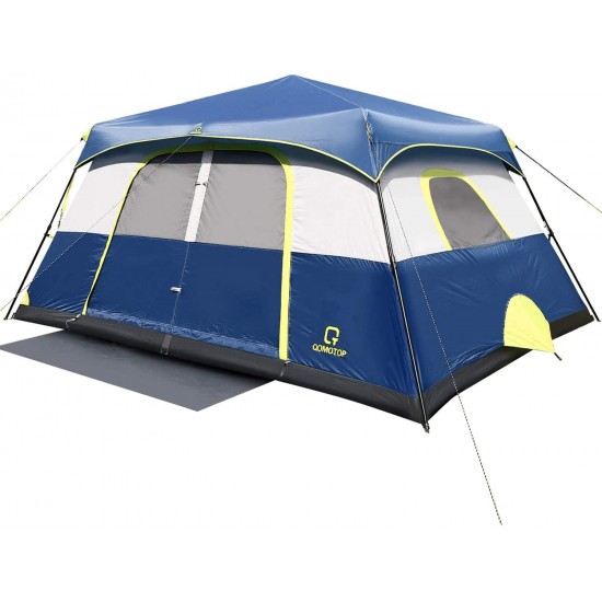 4/6/8/10 Person Instant Cabin Tent with Rainfly, 60s Easy Setup, Waterproof Tents for Camping, Advanced Vent Design, Electrical Cord Access Port and Door Mat