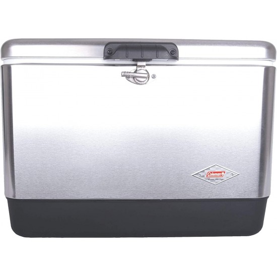 Cooler | Steel-Belted Cooler Keeps Ice Up to 4 Days | 54-Quart Cooler for Camping, BBQs, Tailgating & Outdoor Activities