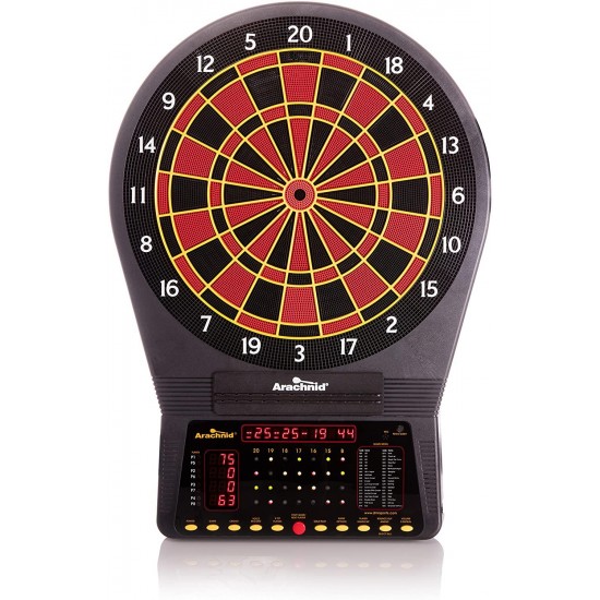 Cricket Pro 750 Electronic Dartboard Features 36 Games with 175 Variations for up to 8 Players,Black