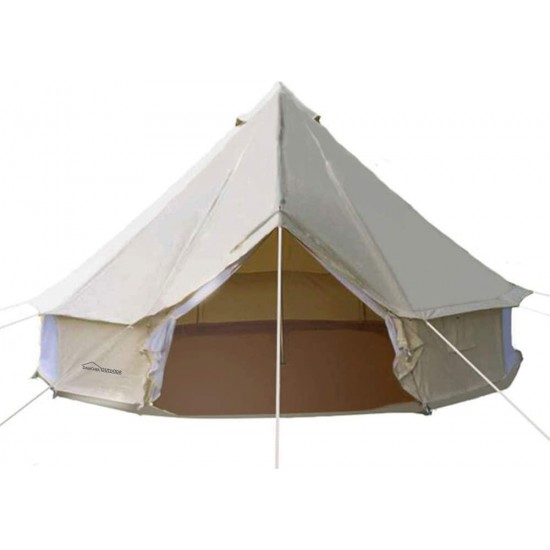 DANCHEL 4-Season Family Cotton Bell Tents (10ft 13.1ft 16.4ft 19.7ft Dia. Size Options)