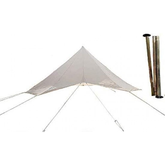 DANCHEL OUTDOOR Waterproof Rain Fly Tarp Sun Shelter Awning for Bell Tents Camping