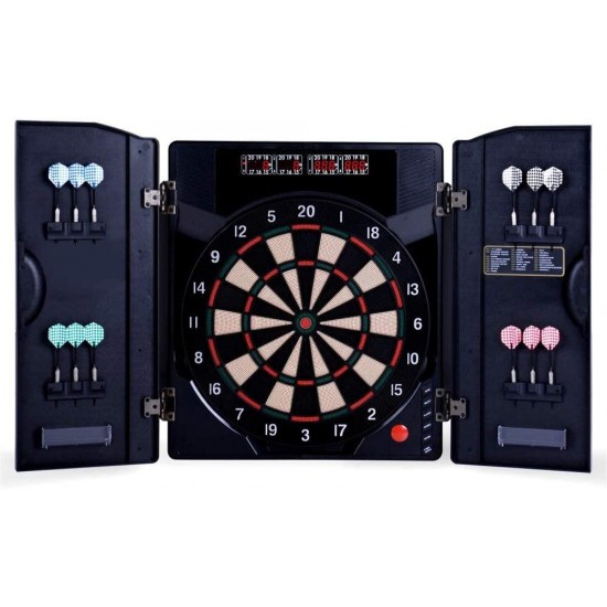 Dartboard Toy Set Electronic Dart Box Dart Target Automatic Scoring Soft Dart with Power Adapter (Color, Size : One Size)