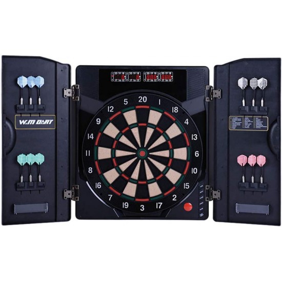He-art Electric Dartboard Machine Professional Dart Competition Games Led Display 1-16 Players with 12 Safe Soft Darts Suit for Bar Office Indoor Sport Amusement