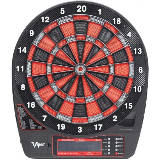He-art Electric Dartboard Professional Competition Training 12 Safe Soft Darts Game Machine 15.5 Inch Bulls-Eye Spider Ring Led Display Dart Board Suit for Bar Sport