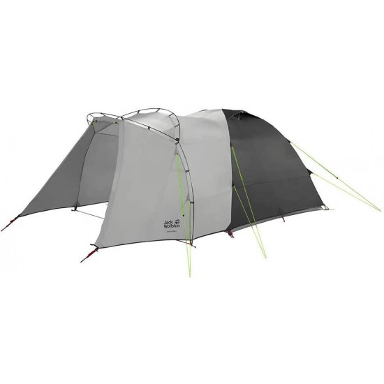 Jack Wolfskin GRAND ILLUSION IV 4-Person Camping Tent with Spacious Vestibule, Repair Kit Included