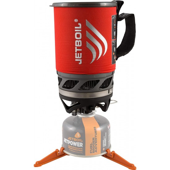 Jetboil MicroMo Camping and Backpacking Stove Cooking System, Tamale Red