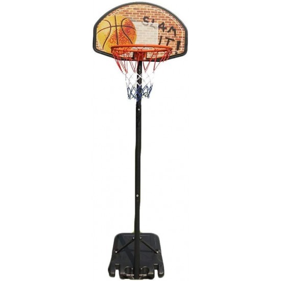 JINDEN Backboard Kids Portable Height-Adjustable Sports Basketball Hoop Backboard System Stand Basketball Court Equipment
