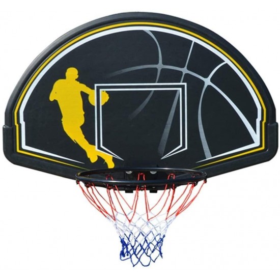 JINDEN Backboard Mini Basketball Hoop Over-The-Door Wall Mounted Basketball Backboard Indoor Sports Suitable Adults Kids Play Basketball Court Equipment