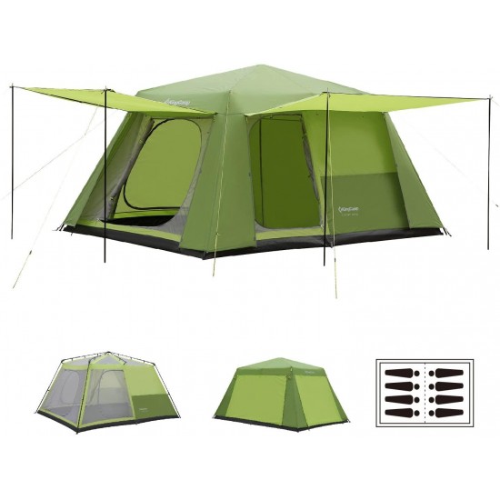 KingCamp Camp King 8-Person 2-Room Instant Camp Cabin Tent, 13'