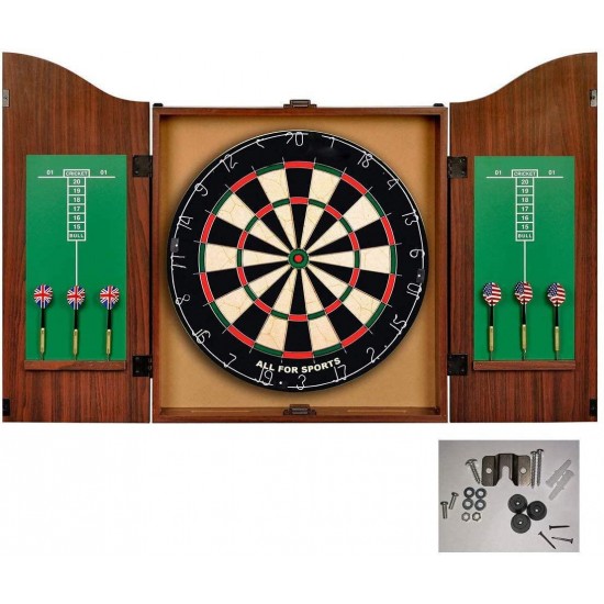 Knoijijuo Darts Professional 18-Inch to, with 6 Darts, Darts Cabinet Set for Wood - The Office for Sports