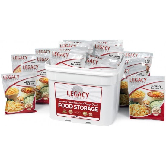 Long Term Dehydrated Food Storage - 120 Large Entree Servings - 29 Lbs- Disaster Prepper Freeze Dried Supply Kit - Individual Emergency Survival Meals