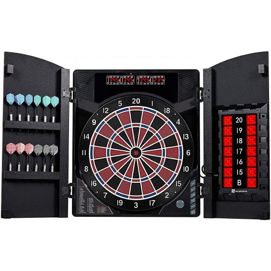 MD Sports Electronic Dartboard with Cabinet and Accessories - Multiple Styles Available