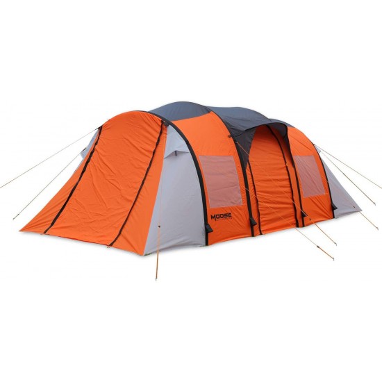 Moose Outdoor Inflatable Tent, Extra Large Room for 8-10 Person, Fast Set Up in 3 Minutes,Family Camping Tent with Air Flow Vents, Waterproot, Windproof and Sewn-in Groundsheet (2210L)