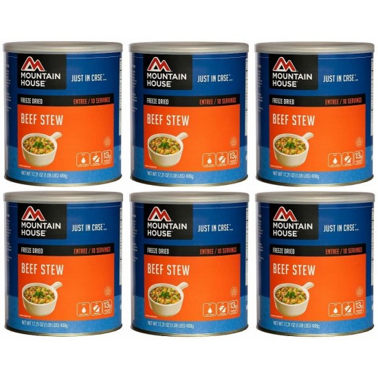 Mountain House Beef Stew #10 Can Freeze Dried Food - 6 CANS per Case