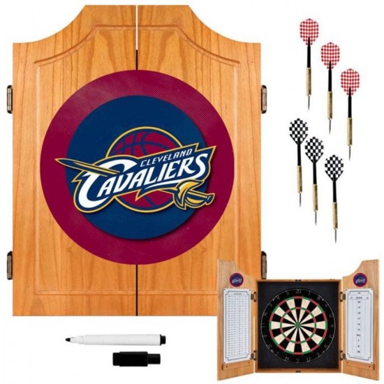 NBA Cleveland Cavaliers Wood Dart Cabinet Set