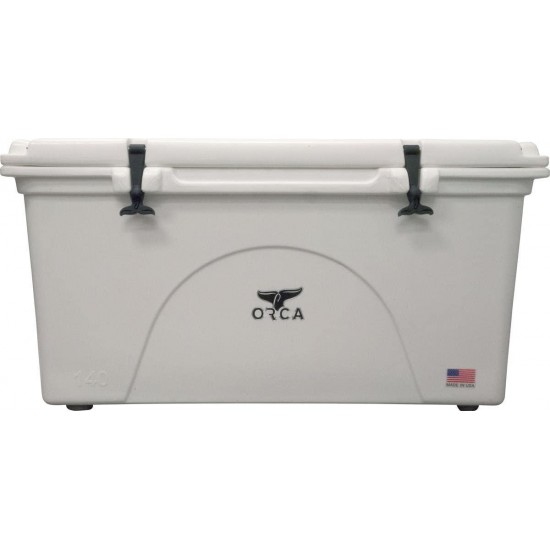 ORCA 75 quart Cooler, With Extendable flex-grip handles for comfortable solo or tandem portage, White