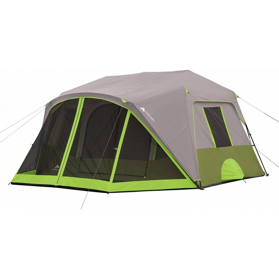 Ozark Trail 9-Person Instant Cabin Tent Camping Outdoors Family with Bonus Screen Room Green by OZARK