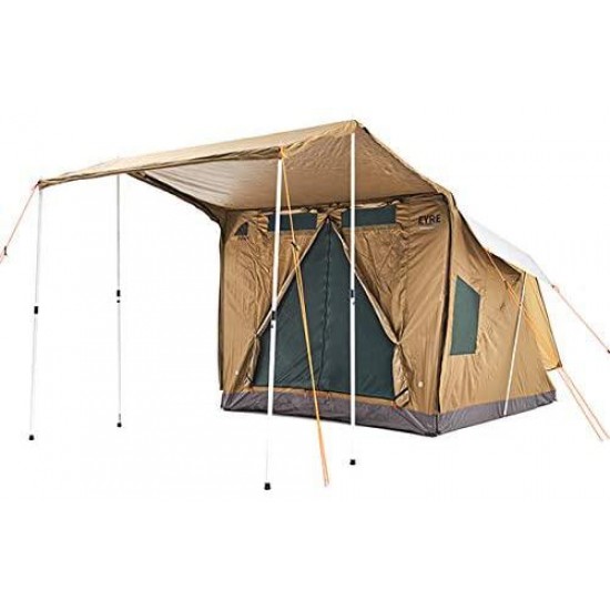 Oztent OZSHTEEY02 Eyre E-2 Heavy Duty Waterproof Camping Tent, 4-5 Person Family Tent, Lightweight Instant Set Up Tent with Equipment, Tan