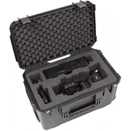SKB Cases 3i-221312BKB iSeries Blackmagic URSA Broadcast Camera Case, URSA Viewfinder Compartment, Accessory Pocket, Pull Handle and Wheels, Ultra High-Strength Polypropylene Copolymer Resin