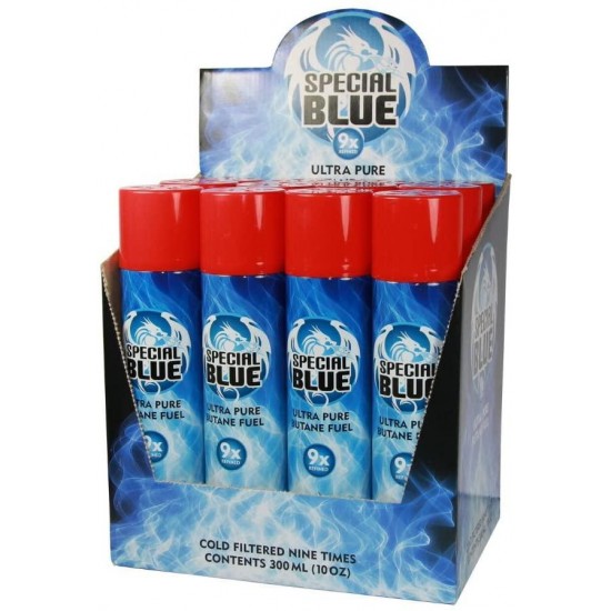 SPECIAL BLUE 9X BUTANE 300ML refined gas. Lighter Refill Wholesale Fuel - B135
