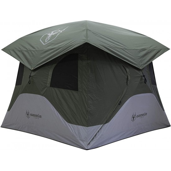 T4 GT400GR Pop-Up Portable Camping Hub Tent, Easy Instant Set up in 90 Seconds, Alpine Green, 4-Person, Family, Overlanding, 94" x 94" 4-Person Tent