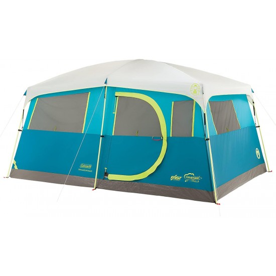 Tenaya Lake 8 Person Fast Pitch Instant Cabin Camping Tent w/Weathertec