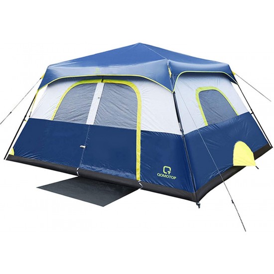 Tents, 4/6/8/10 Person 60 Seconds Set Up Camping Tent, Waterproof Pop Up Tent with Top Rainfly, Instant Cabin Tent, Advanced Venting Design, Provide Gate Mat