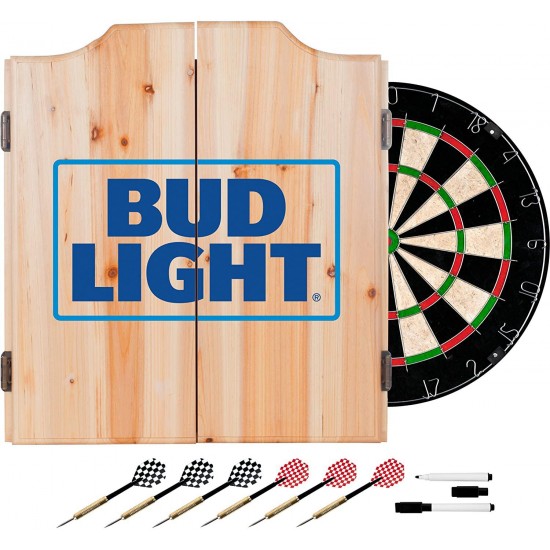 Trademark Gameroom AB7010-BL Bud Light Dart Cabinet Includes Darts & Board