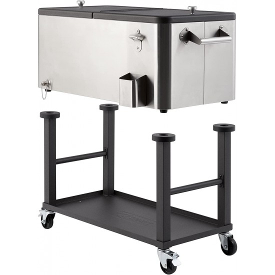 TRINITY TXK-0805 Outdoor Cooler, 100 Quart, Stainless Steel